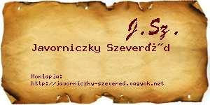 Javorniczky Szeveréd névjegykártya